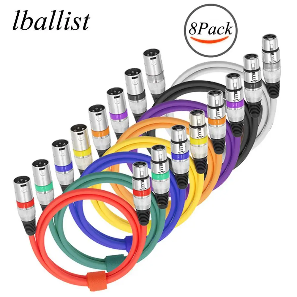 Lballist XLR кабель Мужской и Женский аудио фольга Плетеный экранированный для