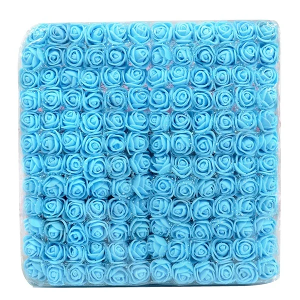 144pcs 2cm Mini Foam Rose Artificial Flower Bouquet Wedding Flower Decoration Scrapbooking DIY Wreath Cheap Fake Rose Flowers 
