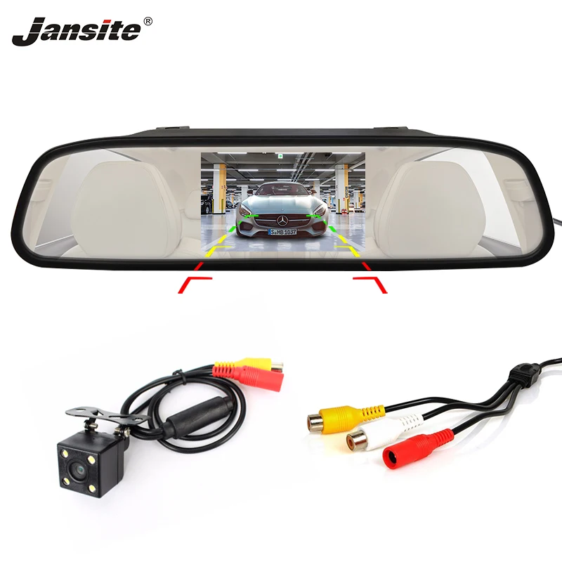 

Jansite 4.3" TFT LCD Car Monitor Display Cameras Reverse Camera Parking System for Car Rearview Monitors NTSC PAL Great vision