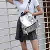 De capacidad más grande bolso de hombro de colegio casuales de las mujeres de la PU mochila anti-robo de plata reflectante mochilas saco un Dos B42-75 ► Foto 3/6