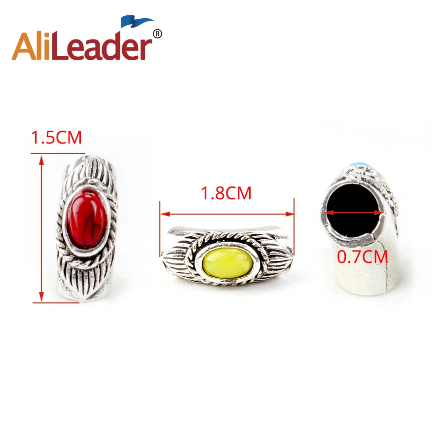 Sliver Hair Beads For Braids Dreadlock Accessories Dreadlocks For Hair Feather Extensions Microlinks Color Hair Ring Of Dreads