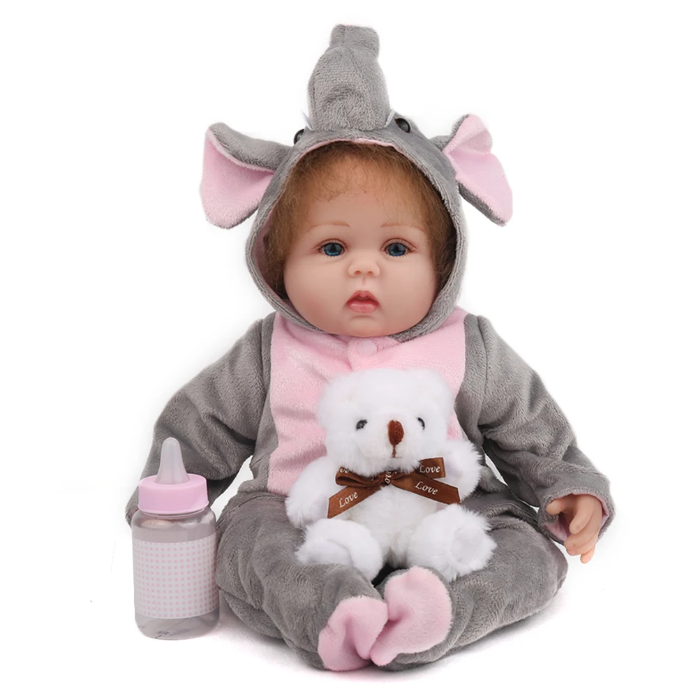 

16 inch Reborn Dolls Baby toys for children 40cm Mohair Silicone handmade reborn Bebe Educational KAYDORA