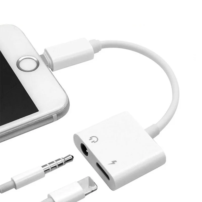 

2 In 1 Earphone Audio Charging Adapter Splitter Cable for IPhone XR XS Max X 8 7 Plus Phone Case Charge Jack Coque Funda Carcasa