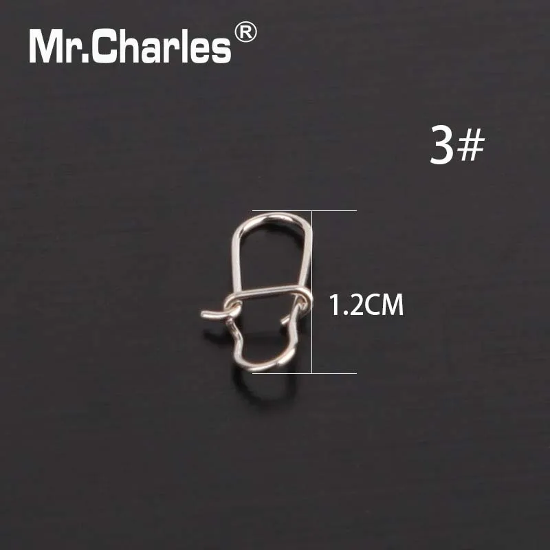 Mr. charles 50 шт./лот разъем для приманки поворотные безопасные Защелки Крючки рыболовные снасти - Цвет: 3