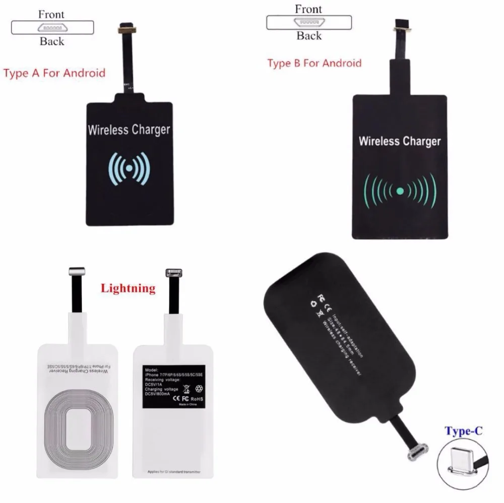 FEBIDEA Qi Wireless Charger Receiver for iPhone 7 7Plus 6 6S Plus