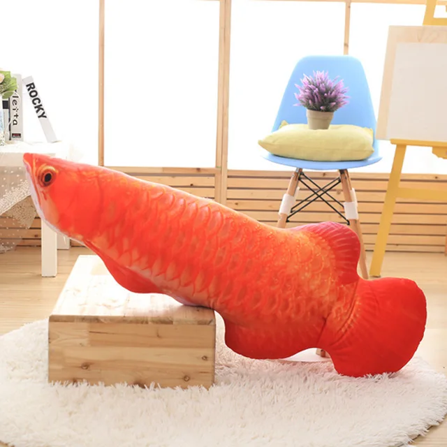 Reactive Big Fish Shape Decorative Cushion Throw Pillow With Inner Sofa