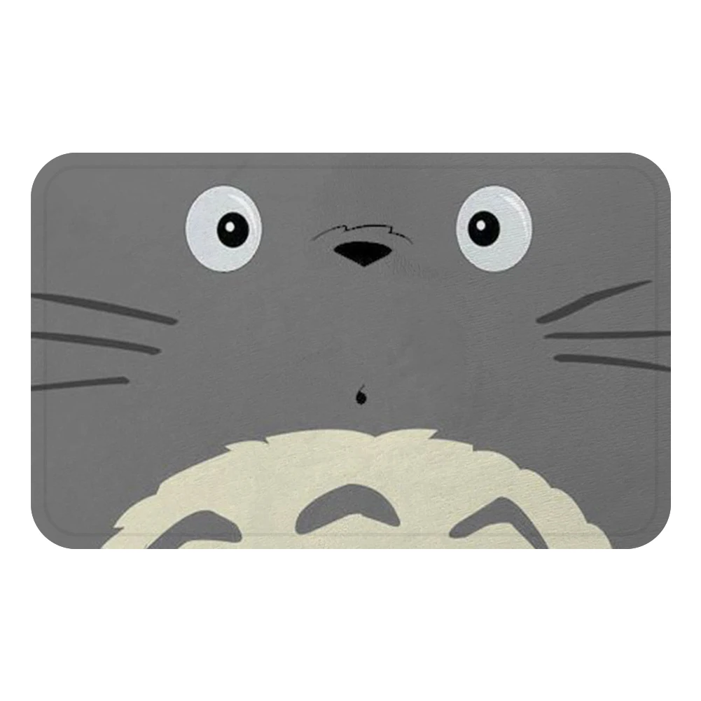 Радужный Hayao Miyazaki Tonari no Totoro коврик для ванной ковер декоративные Противоскользящие коврики комната автомобиль пол бар ковры домашний декор для дверей подарок - Цвет: Белый