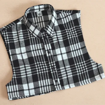 

Detachable Lapel Grinding plaid fake collar autumn winter men's wild save White/Black Color Lace Detachable Lapel Choker Necktie