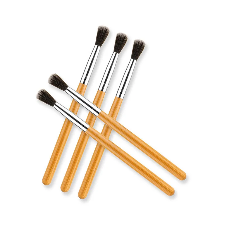 5 шт. кисти для макияжа высокий светильник ручка для щетки бамбук Пудра Кисти Косметика, профессиональный макияж инструменты