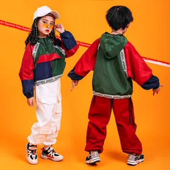 

Girls Boys Ballroom Jazz Dance Clothes for Kids Tops Jogger Pants Hip Hop Hoodies Clothing Dancing Costumes Dance Stage Wear