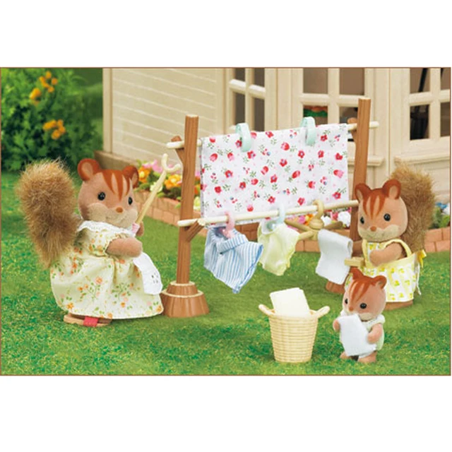 1:12 Sylvanian Families House Laundry Rack Set Dollhouse
