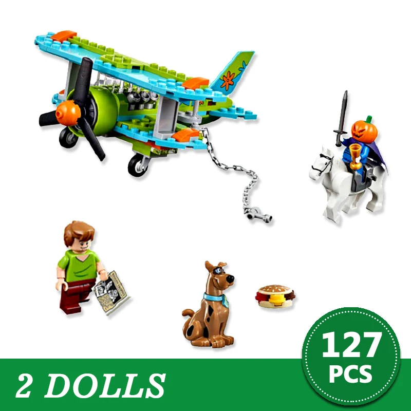 

127pcs The Mystery Machine Plane Scooby Doo Series Building Blocks Compatible With Legoings Friends Bricks Toys For Children
