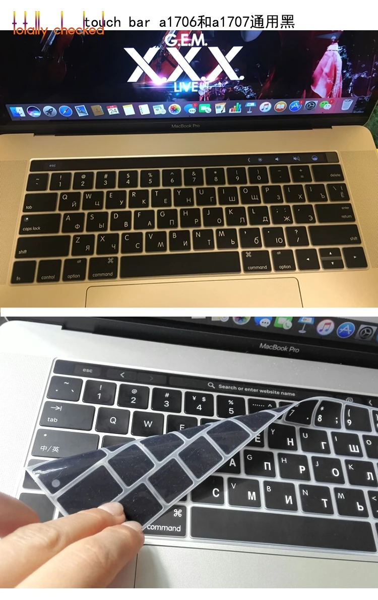 Cover Per Tastiera Alfabeto Inglese Us Skin In Silicone Per Apple 2017 2018 Macbook Pro Retina 13 "15" Con Touch Id E Touchbar Best