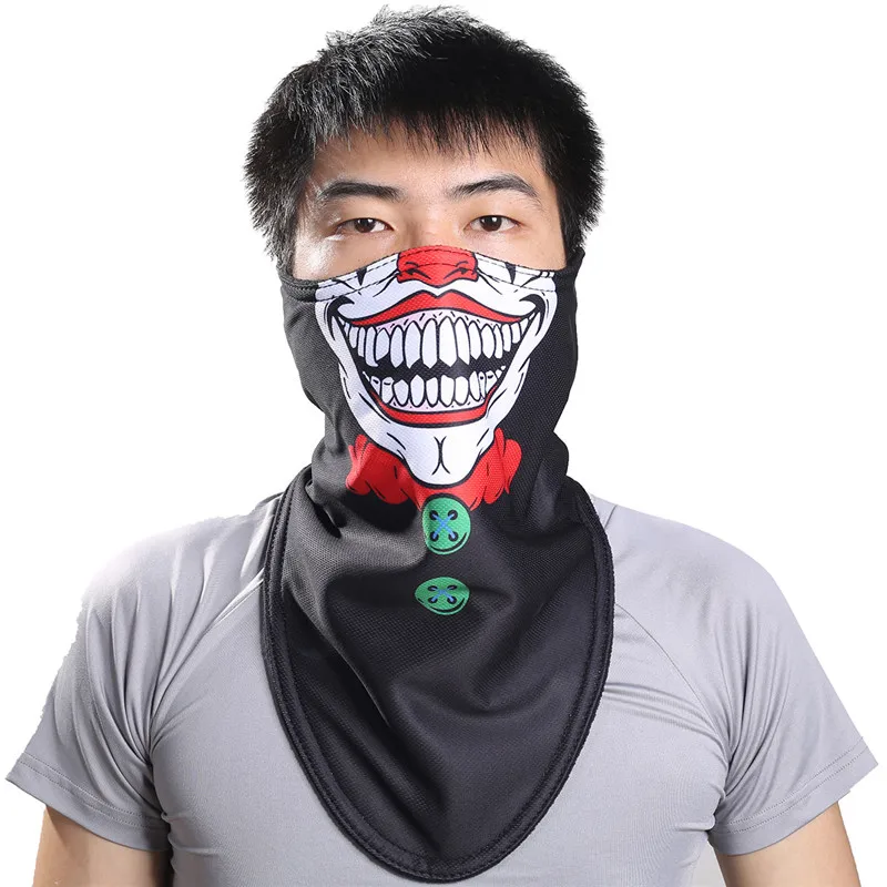 

ALRCLAVA Outdoor Ski Snowboard Motorcycle Winter Warmers Sport Full Face Mask Pirates 3D Printed Triangular Scarf Skiing Mask