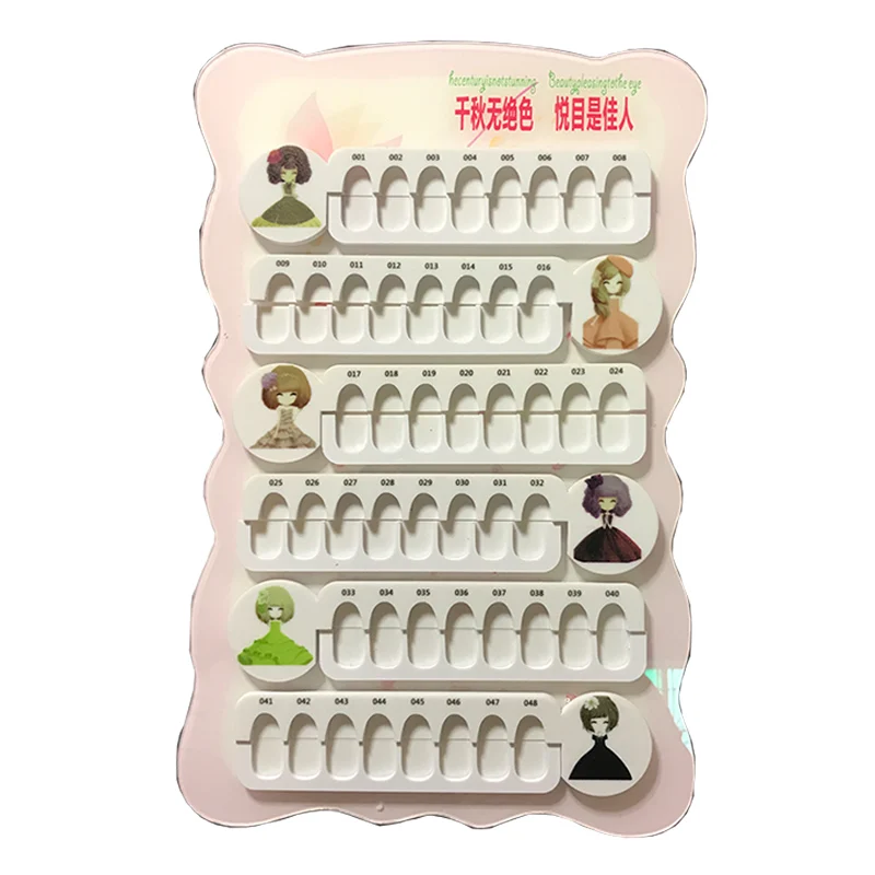 

48 Colors Nail Art Gel Polish Color Card Boards Nail Display Full Color Rack Manicure Tips Show Case Books