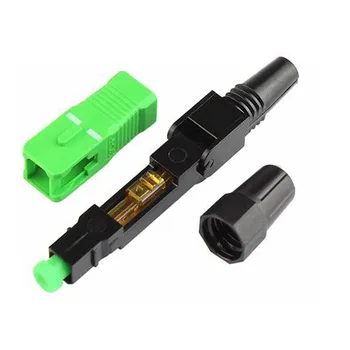 

green color FTTH fiber optic SC APC UPC fast connector