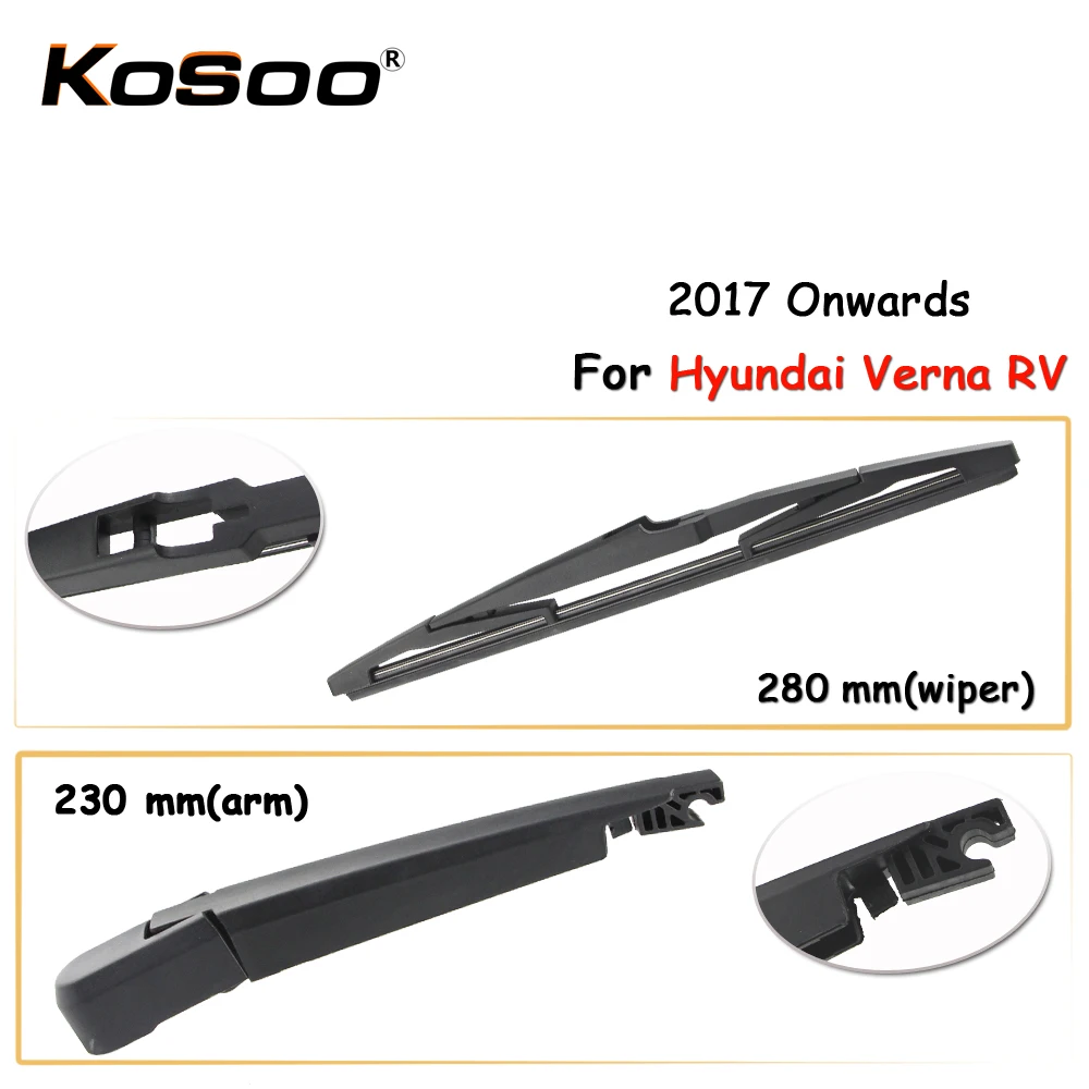 KOSOO Auto Rear Car Wiper Blade For Hyundai Verna RV,280mm 2017 Onwards