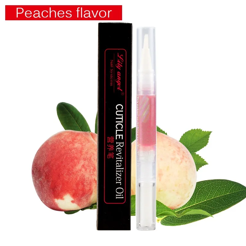 peaches flavor Lily angel 1 шт., 5 мл, новинка, высокое качество, ревитализатор кутикулы, питательное масло, Лечение ногтей, маникюр, смягчающая ручка для ногтей, макияж - Цвет: peaches flavor