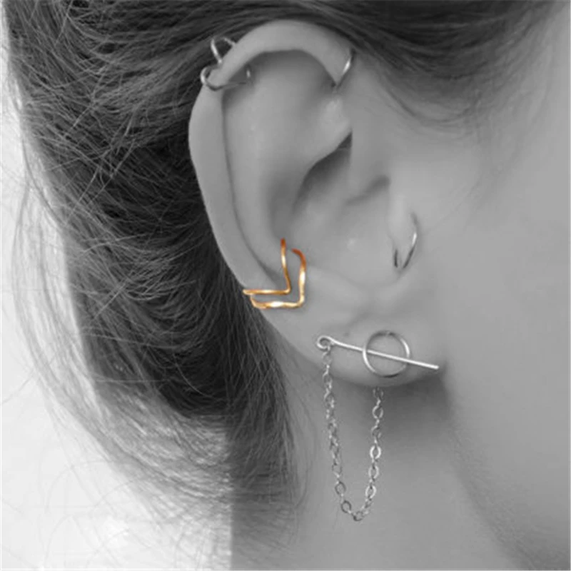 

Fake Ear Cuff Jewelry Charm Handmade No Piercing Clip Earrings 14 Gold Filled Customizable Earrings for Women Brincos Oorbellen