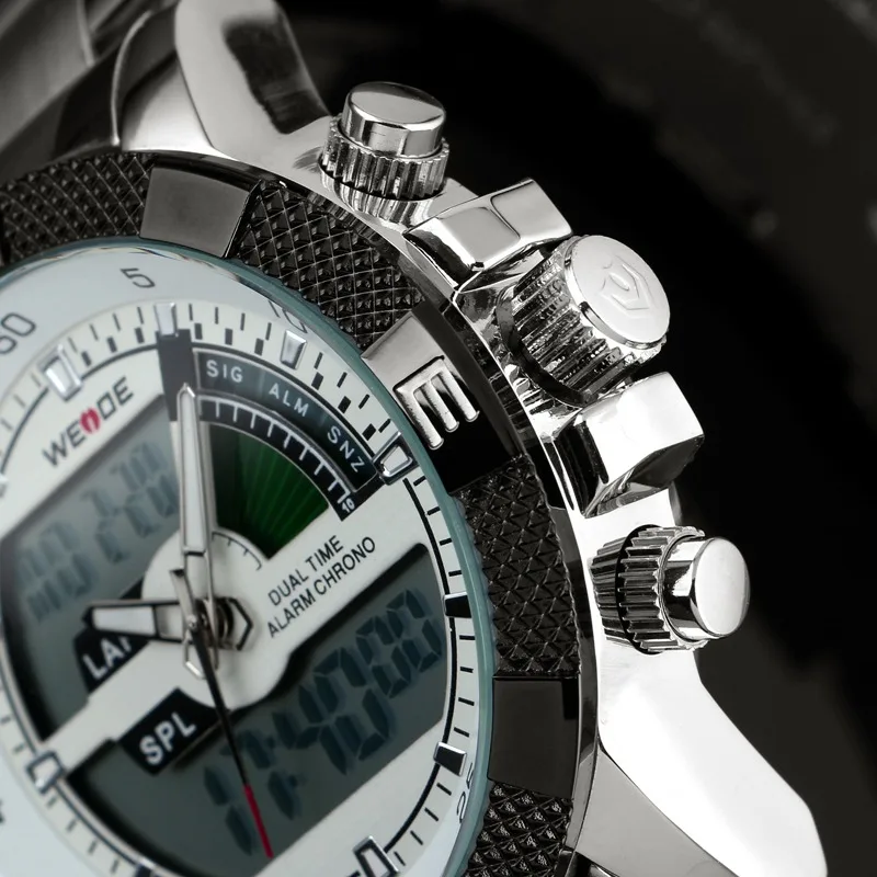 Comprar 2017 marca de lujo superior WEIDE relojes deportivos de moda para hombres reloj LED de cuarzo para hombres reloj de pulsera militar para hombres reloj Masculino