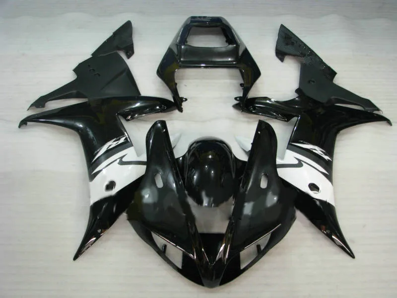 Пользовательские мотоцикла обтекателя комплект для YAMAHA YZFR1 02 03 YZF R1 YZF1000 2002 2003 ABS белый глянцевый черный обтекатели комплект+ подарки YF53