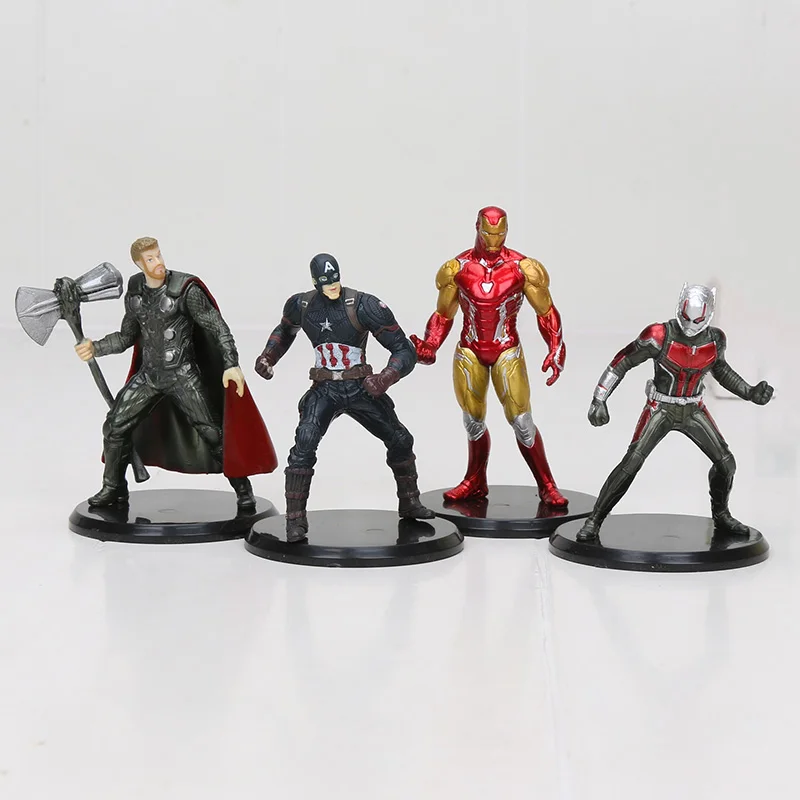 8pcs Marvel Toys Avengers Endgame PVC Action Figures Set - Spiderman, Ronin, Ironman, Captain Marvel, Thanos, Ant-Man - 8-11cm Model Doll image 4