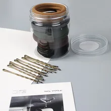 20 шт./компл. Заколки для волос для девочек Цвет основной зажим для волос высокого резинка для волос, обтянутая тканью кольцо Бесшовные резиновая резинкой комплект G0405