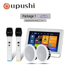 Oupushi A7-VR6-C для домашней встречи аудио визуальный в настенные колонки Bluetooth Wifi караоке содержит беспроводной микрофон потолочный динамик