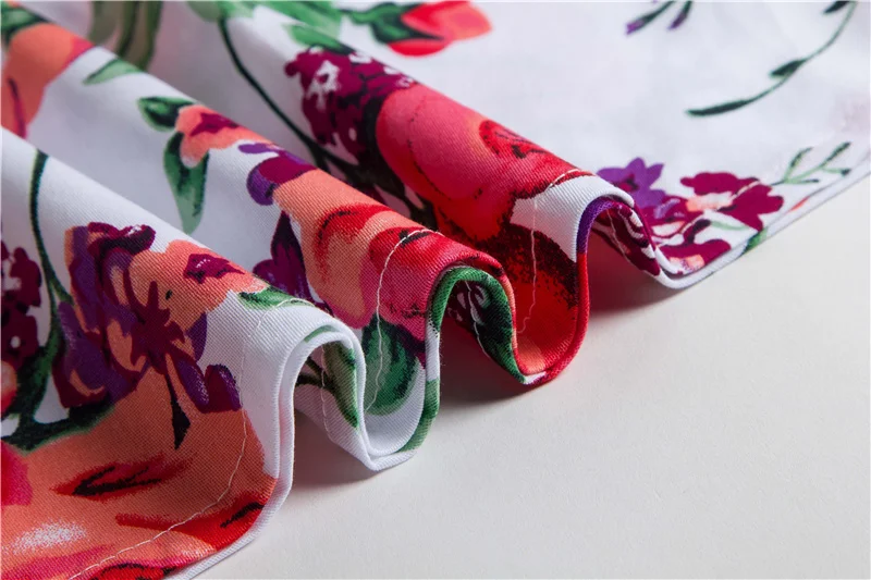 Kostlish 2017 New Summer Dress Women Floral Print Audrey Hepburn 50s 60s A-Line Vintage Dress Sleeveless Party Dresses Plus Size (121)