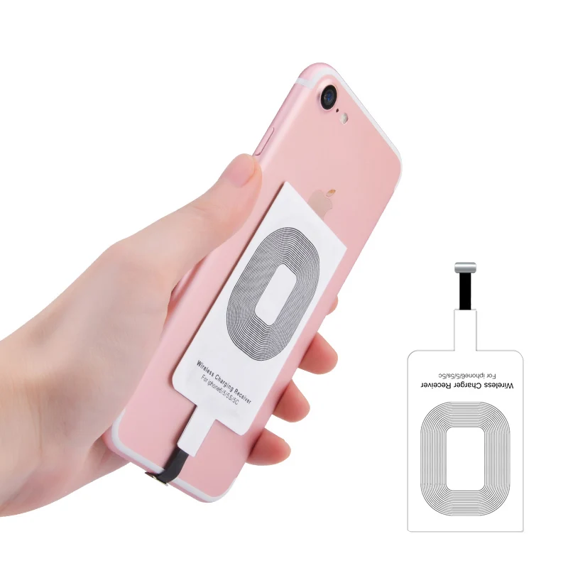 

QI Standard Wireless Charger Receiver For Apple iPhone 5 5C 5S SE 6 6S 7 Plus Mobile Phone Wireless Charging Adapter