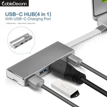 Usb c концентратор thunderbolt 3 док-станция usb3.1 тип-c к hdmi 4k Кабель-адаптер для macbook pro 1" DELL XPS ASUS