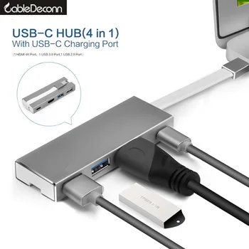 

usb c hub thunderbolt 3 dock station usb3.1 type-c to hdmi 4k cable Adapter For macbook pro 2017 2016 2015 12" DELL XPS ASUS