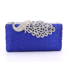 4 цвета элегантные модные женские сумки Павлин металлические вечерние сумки со стразами маленькие сумочки с цепочкой сумки на плечо