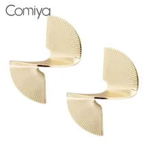 Comiya, серьги-гвоздики для женщин, аксессуары, золотой цвет, цинковый сплав, вечерние украшения, длинные серьги, Brincos Pendientes Feminino CC