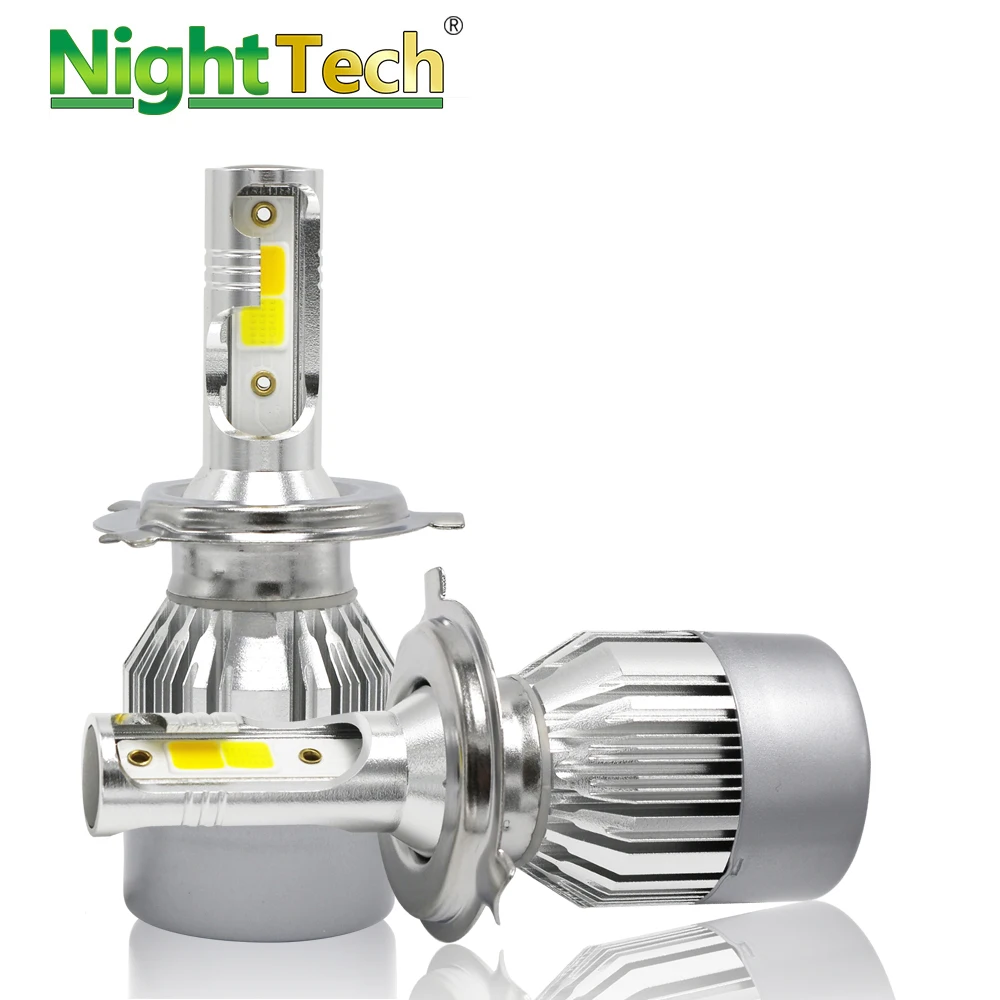 NightTech Tri Color Car Headlight H7 LED headlight bulbs 6000K H1 H3 H4 H8 H11 9005 HB3 9006 HB4