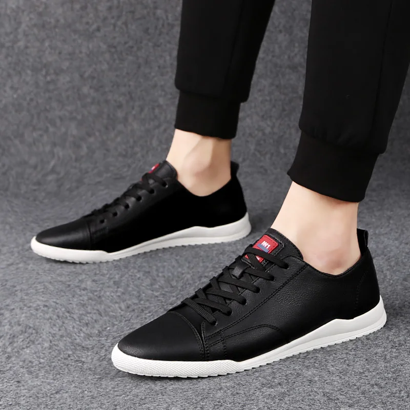 

Men Casual Shoes Men Lace Up Flats Fashion Men Sneakers Men Comfort genuine Leather Shoes Platform Spring autumn sewing Shoes p4