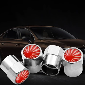 

4pcs Silver New Style Car Badge Wheel Tire Valve Cap Tire Dust Cap For Nissan Lexus Mazda Toyota 86 Subaru Car Accessories