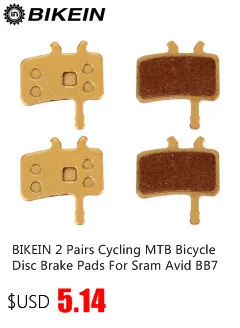 BIKEIN 2 Pairs MTB Bicycle Hydraulic Disc Brake Pads For Avid Sram Code R Code 2011- Mountain Bike Metallic Disc Brake Pad