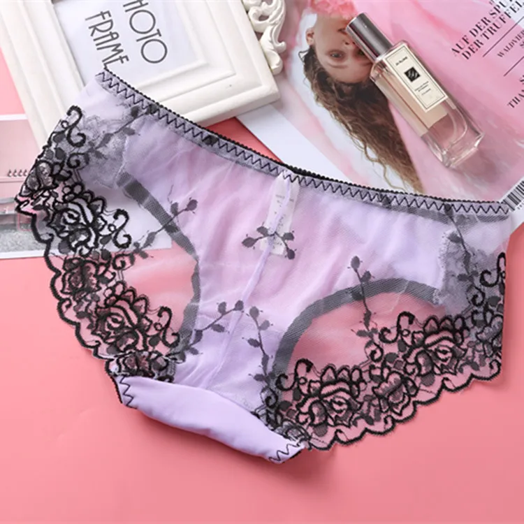 

Nylon high quality panties Lace low Waist fast Dry panties pure cotton crotch womens underwear Briefs