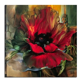 

Red in the black flowers 30X30 Diy Diamond embroidery cross stitch diamond painting diamond mosaic kits picture rhinestones