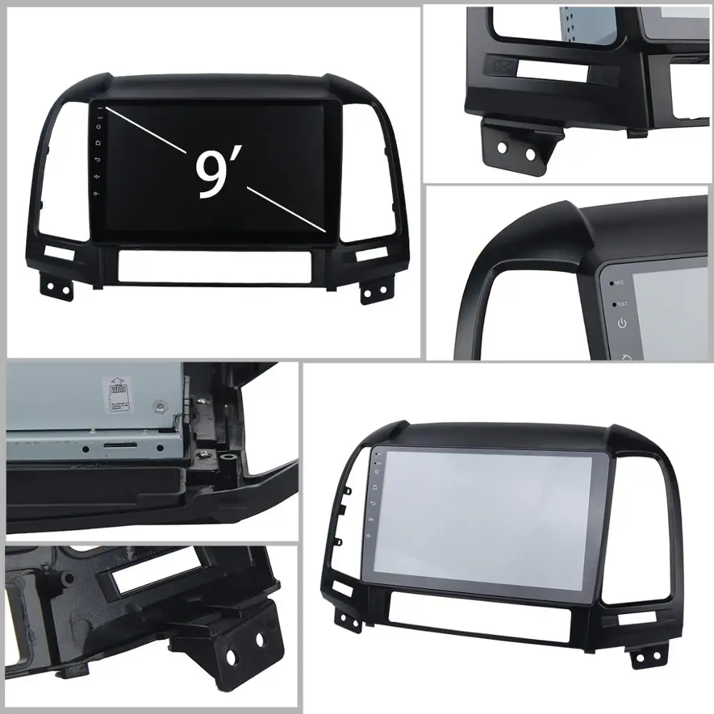 Flash Deal Android 9.0 Car 1 din Stereo  for Hyundai Santa Fe 2006 2007 2008 2009 2010 20112012  Car Radio Bluetooth 9"  Touch Screen 2