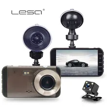 

LESA Car DVR Dual Lens Dash Camera 1080P 4.0" Video Recorder Registered G-Sensor Park Monitoring Night Vision Vehicle Camcorder