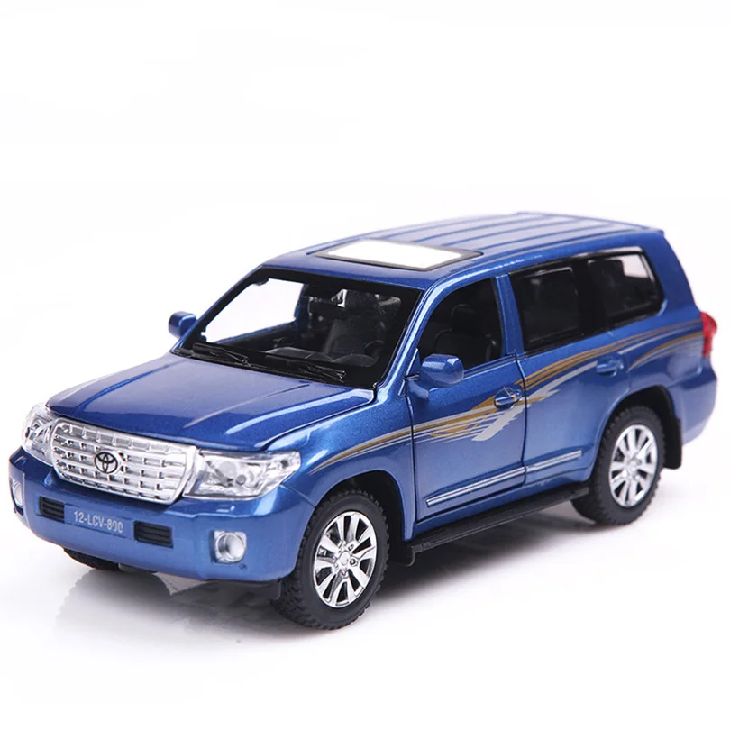 Goede 132 SUV LAND CRUISER V8 Simulatie Speelgoed Auto Model Lichtmetalen Trek Kinderen Speelgoed Echt Licentie Collection Gift Off Road Voertuig
