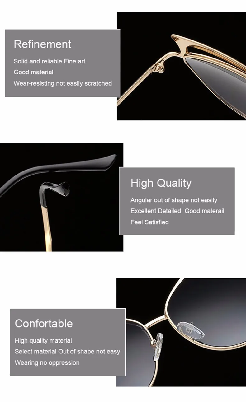 Luxury Cat Eye Sunglasses Women Brand Designer Retro Vintage Sun Glasses For Women Female Ladies Sunglass Mirror Lunettes Oculos (24)