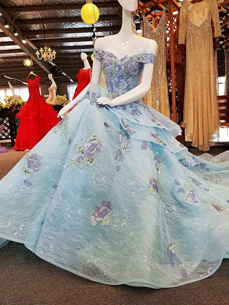 LS00344 Blue evening dress long sweetheart ball gown corset back off the shoulder abendkleider prom dresses real photos LS00344 Blue evening dress long sweetheart ball gown corset back off the shoulder abendkleider prom dresses real photos