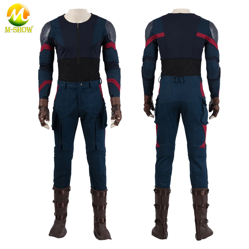 Avengers Endgame Captain America Cosplay Costume Avengers 4 Steven Roger Cosplay Outfit Halloween Party Mask Vest Full Set