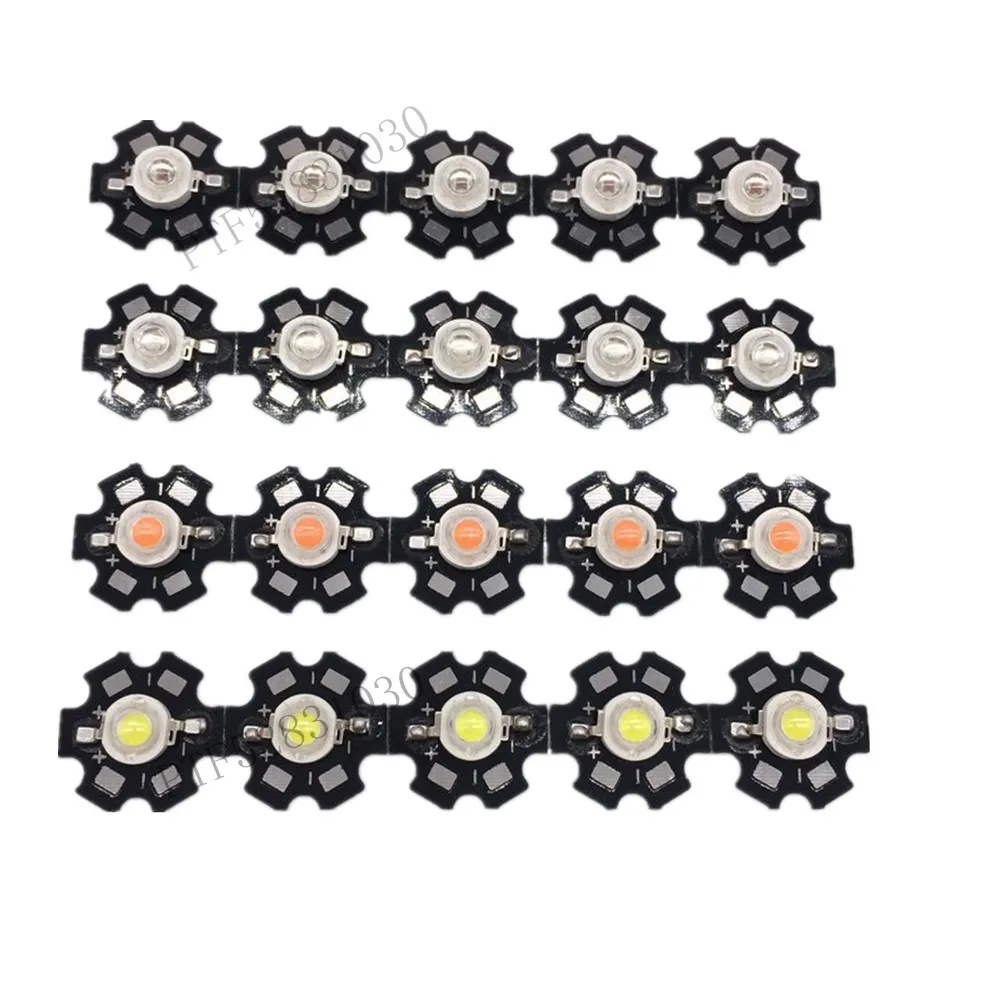 

Светодиодная лампа, 10 шт., 1 Вт, 3 Вт, высокая мощность, теплый белый/холодный белый/натуральный белый/красный/зеленый/синий/королевский синий ...