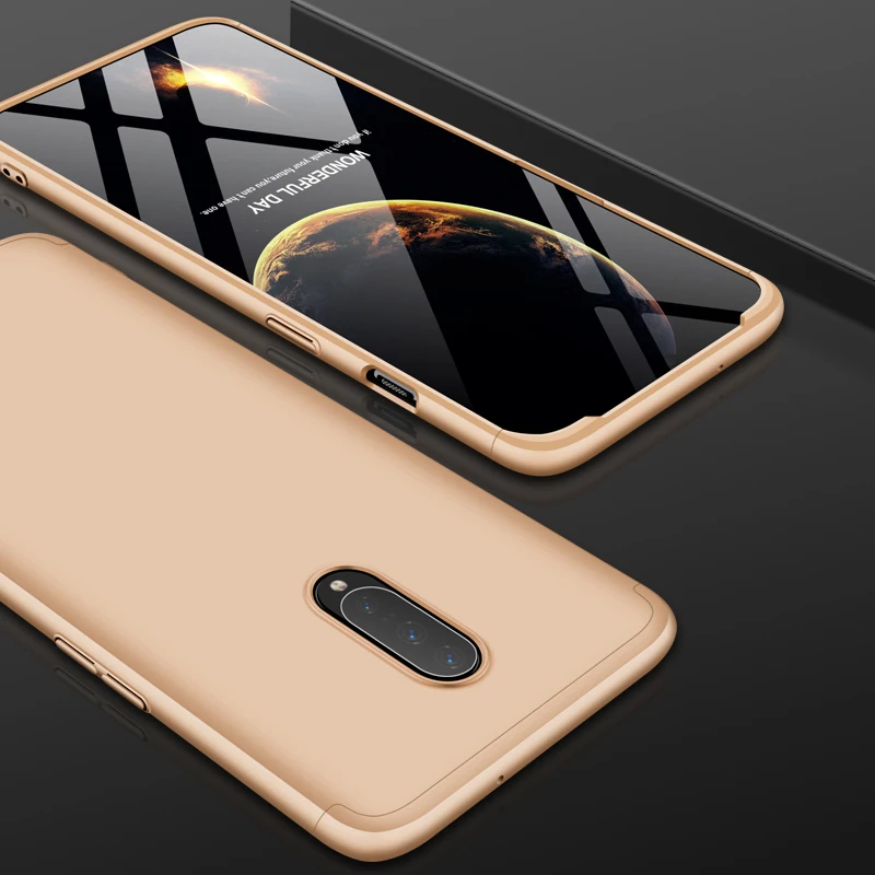 Для Funda oneplus 7 pro 1 + 7pro Жесткий ПК чехол 3 в съемная 360 задняя крышка для one plus