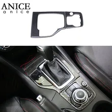 Углеволокно+ PU Шестерни держателем переключения Панель Накладка подходит для Mazda3 Axela- на LHD левой стороны Североамериканская версия