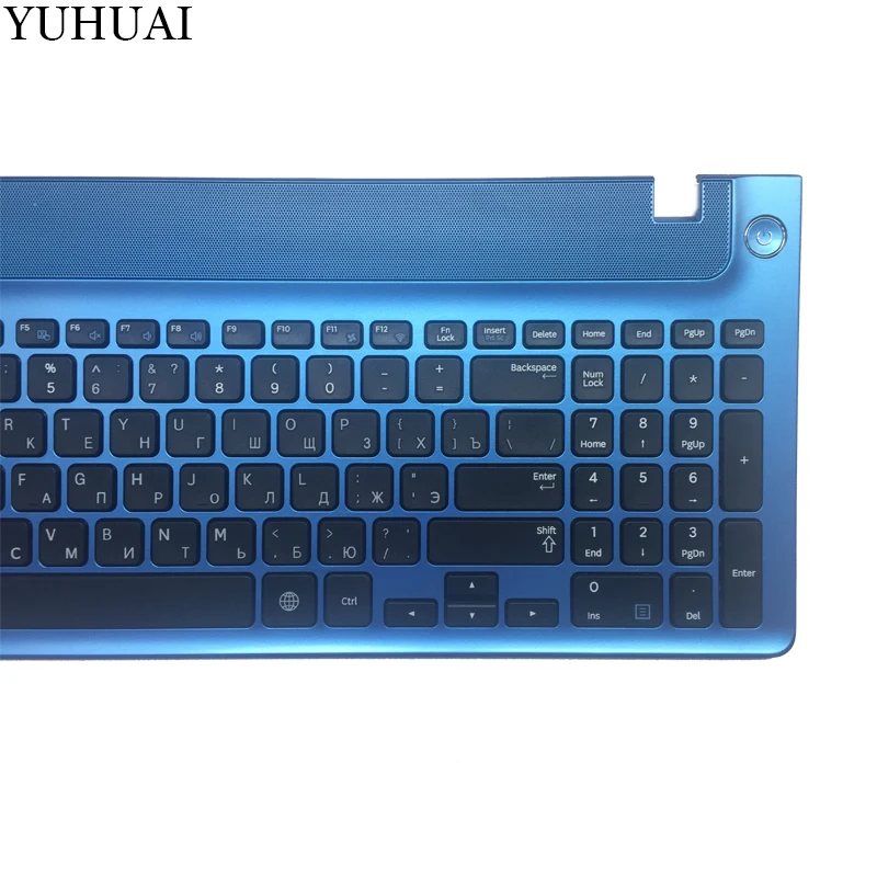 Teclado Russo com Moldura Azul para Samsung Uso em Laptop Estampa Azuis para Samsung Vários Modelos - Imagem 4